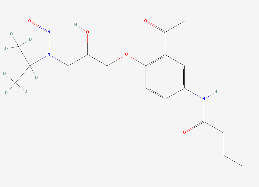 Two-dimensional chemical structure of N-Nitroso-Acebutolol-D7