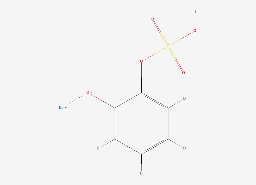 Two-dimensional chemical structure of Catechol-D4 Sulfate (Na Salt)