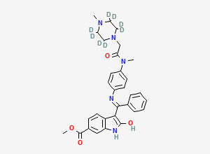 Two-dimensional chemical structure of Nintedanib-D8, CAS 1624587-87-6