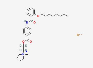 Two-dimensional chemical structure of Otilonium-D4 Bromide