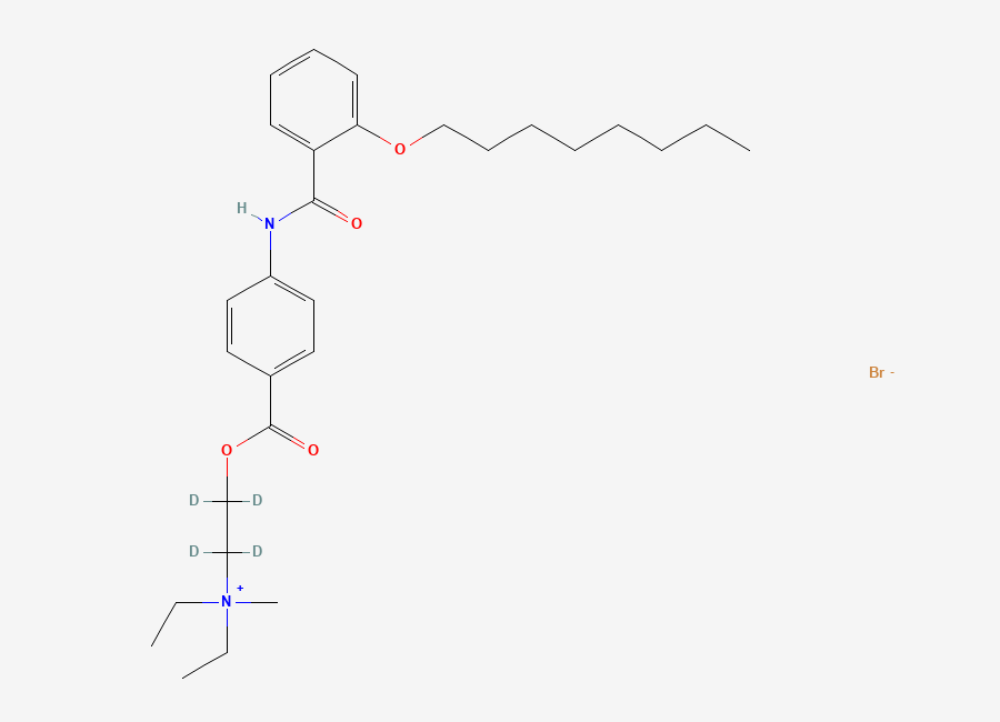 Two-dimensional chemical structure of Otilonium-D4 Bromide