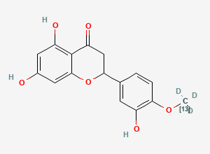Two-dimensional chemical structure of Hesperetin-13C-d3