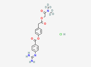 Two-dimensional chemical structure of Camostat-D6 (HCl Salt)