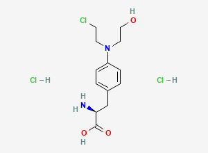 Two-dimensional chemical structure of Monohydroxy Melphalan (hydrochloride)