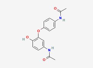 Two-dimensional chemical structure of Paracetamol EP Impurity O / 2-Hydroxy-4’,5-diacetamido-diphenyl Ether, CAS 2575516-61-7
