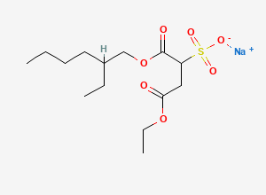 Two-dimensional chemical structure of Docusate Sodium Impurity D / Sodium Monooctyl Sulfosuccinate Ethyl Ester, CAS 2575516-73-1