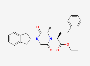 Two-dimensional chemical structure of Delapril Diketopiperazine Impurity, CAS 102996-90-7