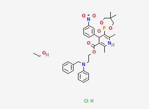 Two-dimensional chemical structure of Efonidipine hydrochloride ethanolate