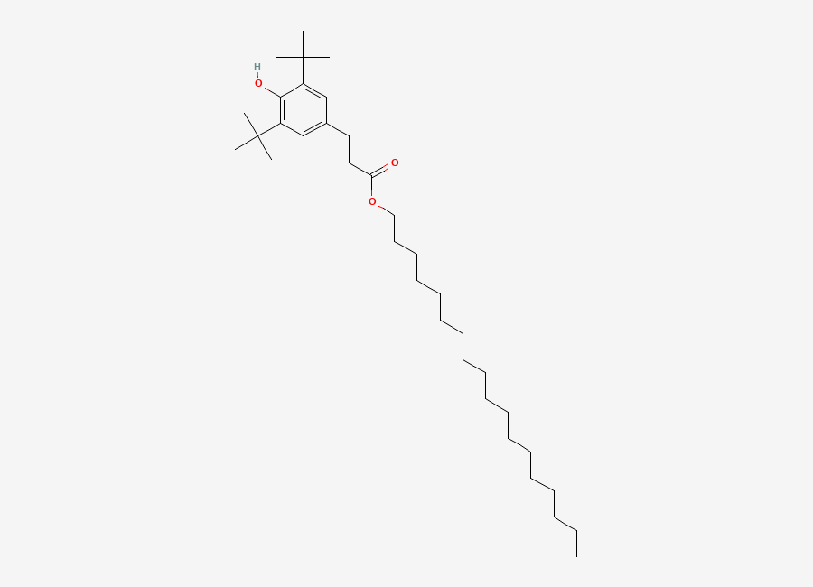 Two-dimensional chemical structure of Octadecyl 3-(3,5-di-tert-butyl-4-hydroxyphenyl)propionate