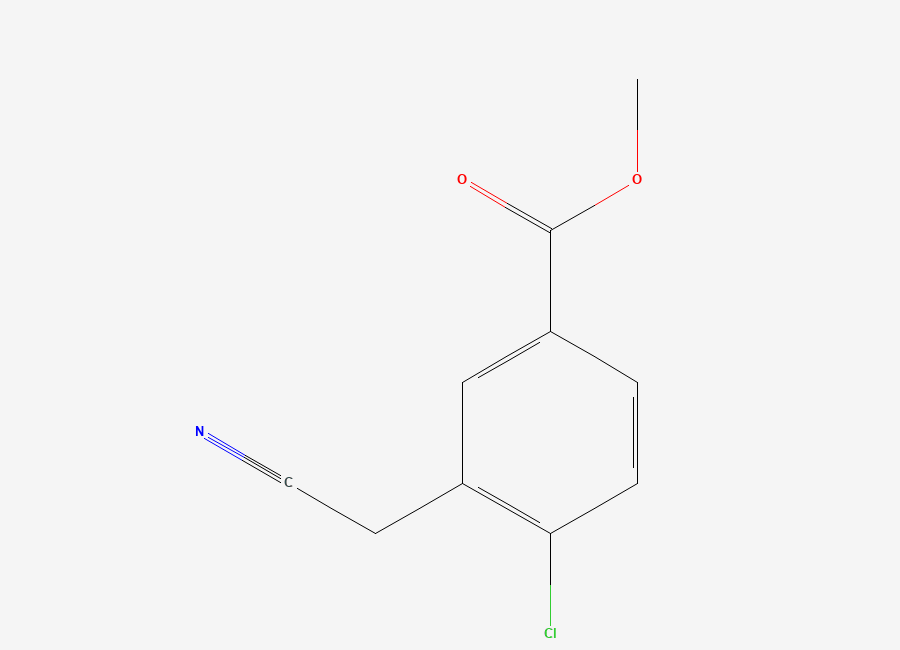 Two-dimensional chemical structure of Methyl 4-chloro-3-(cyanomethyl)benzoate