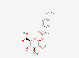 Two-dimensional chemical structure of Ibuprofen Acyl Glucuronide (Mixture of Diastereomers), CAS 115075-59-7