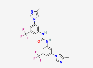 Two-dimensional chemical structure of Nilotinib Urea Impurity, CAS 2021249-11-4