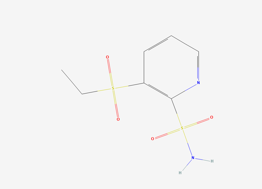 Two-dimensional chemical structure of 3-(Ethylsulfonyl)pyridine-2-sulfonamide