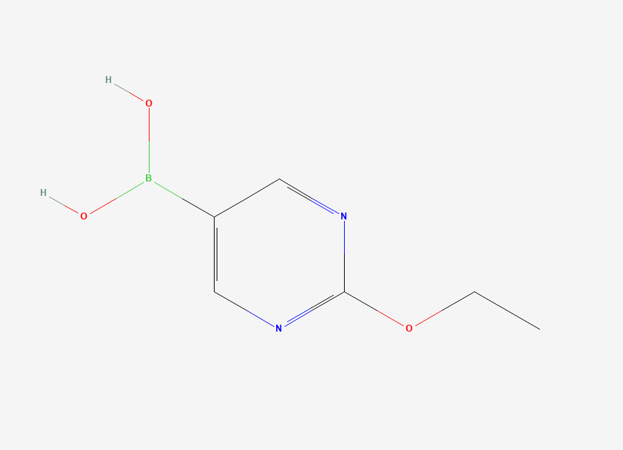 Two-dimensional chemical structure of 2-Ethoxypyrimidine-5-boronic acid