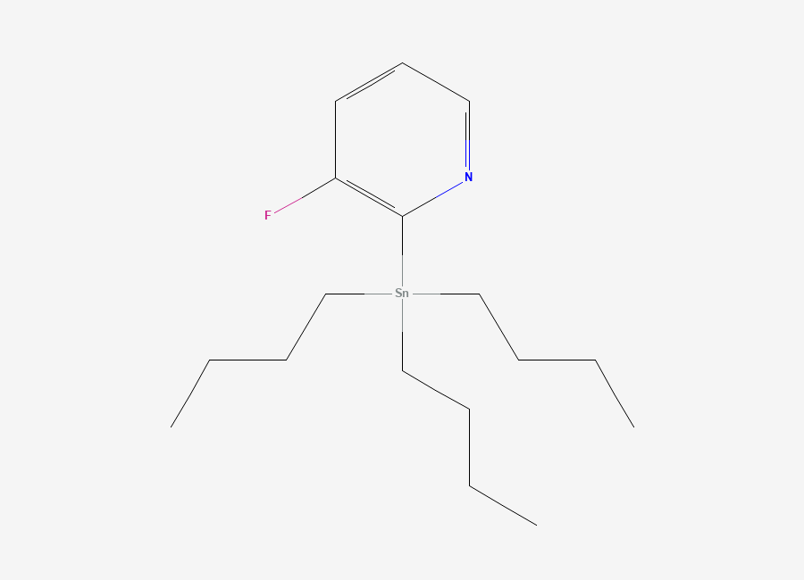 Two-dimensional chemical structure of 3-Fluoro-2-(tributylstannyl)pyridine