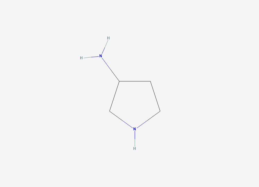 Two-dimensional chemical structure of 3-Aminopyrrolidine