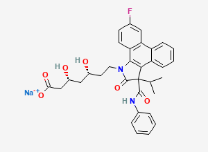 Two-dimensional chemical structure of Atorvastatin Lactam Phenanthrene Sodium, CAS 1428125-03-4