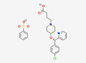 Two-dimensional chemical structure of Bepotastine Besilate, CAS 190786-44-8
