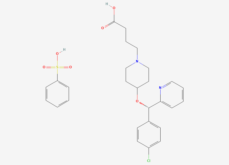 Two-dimensional chemical structure of Bepotastine Besilate, CAS 190786-44-8