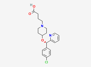 Two-dimensional chemical structure of Bepotastine, CAS 125602-71-3
