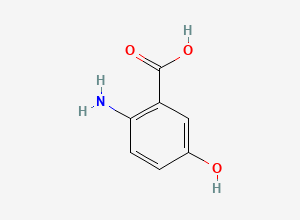 Two-dimensional chemical structure of 5-Hydroxyanthranilic Acid, CAS 394-31-0