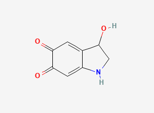 Two-dimensional chemical structure of Noradrenochrome, CAS 490-89-1