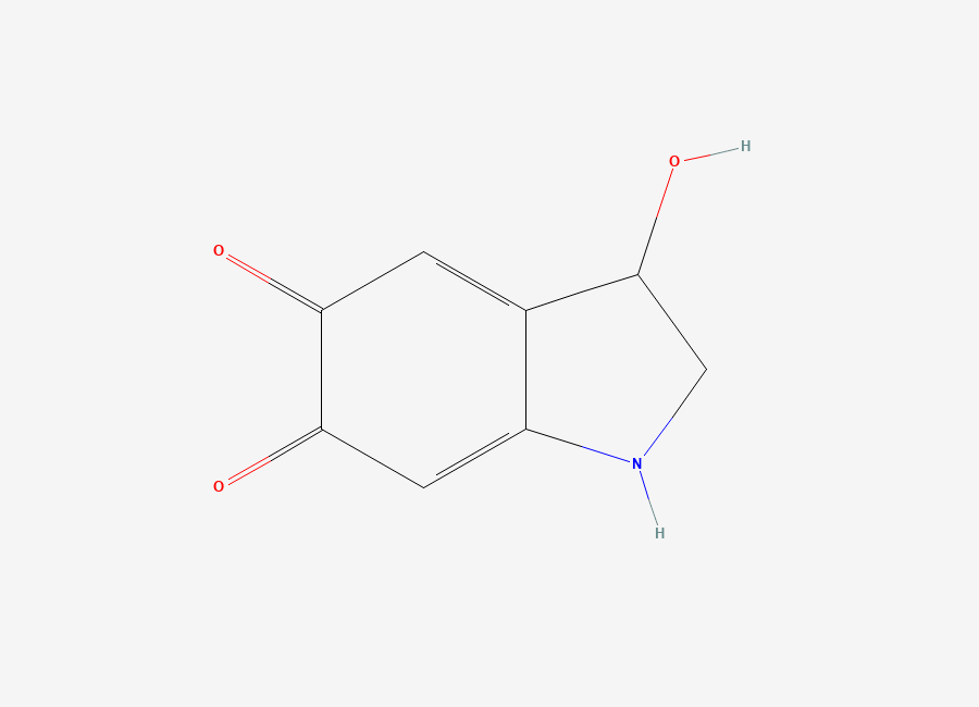 Two-dimensional chemical structure of Noradrenochrome, CAS 490-89-1