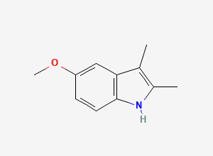 Two-dimensional chemical structure of 1H-Indole, 5-methoxy-2,3-dimethyl, CAS 828-94-4