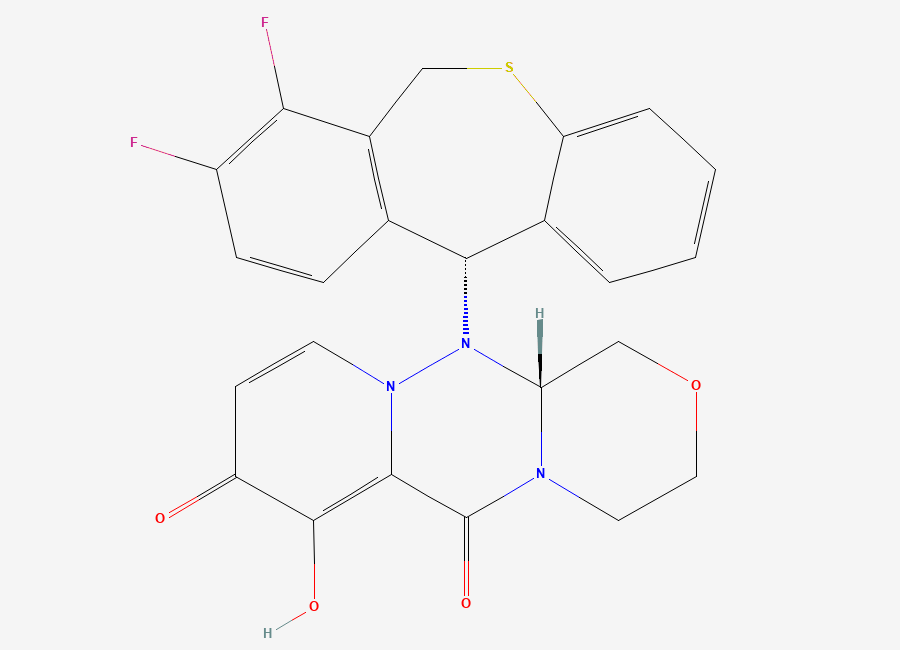 Two-dimensional chemical structure of Baloxavir Marboxil Impurity 17