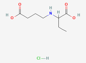 Two-dimensional chemical structure of 4-((1-Carboxypropyl)amino)butanoic acid hydrochloride