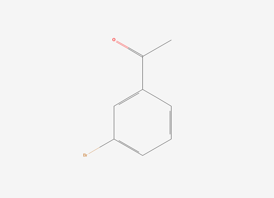 Two-dimensional chemical structure of 3'-Bromoacetophenone