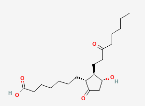 Two-dimensional chemical structure of 13,14-dihydro-15-keto-PGE1
