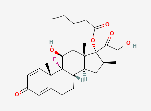 Two-dimensional chemical structure of Betamethasone Valerate, CAS 2152-44-5