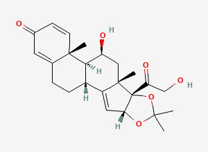 Two-dimensional chemical structure of Delta-14-Desonide, CAS 131918-67-7