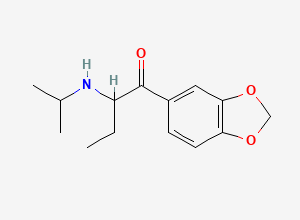 Two-dimensional chemical structure of N-Isopropylbutylone, CAS 801171-25-5