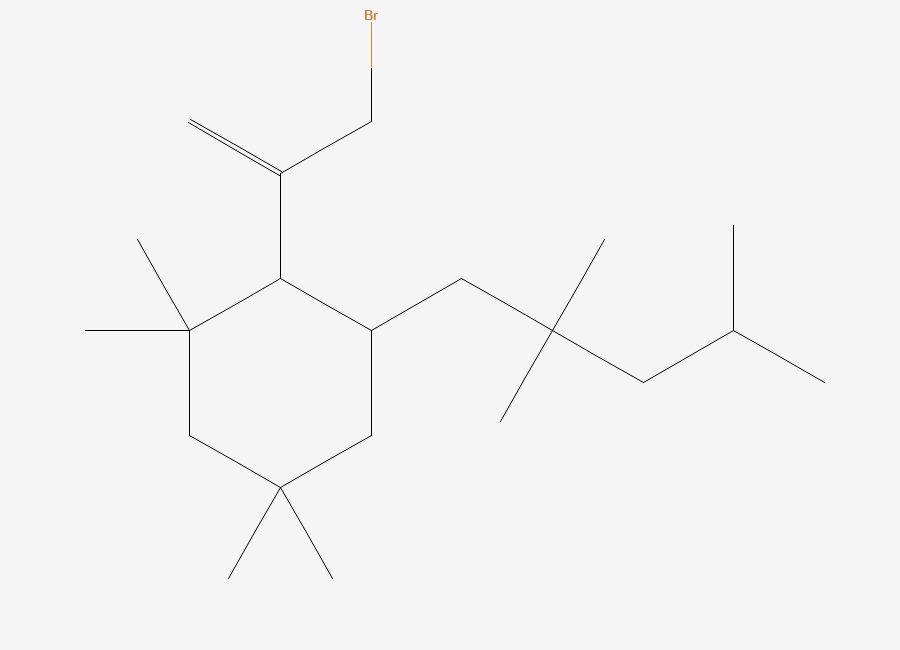 Two-dimensional chemical structure of Rubber Oligomer 5, CAS 2518227-14-8