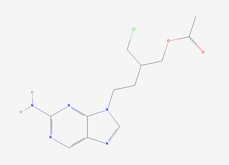 Two-dimensional chemical structure of Desacetoxy Chloro Famciclovir