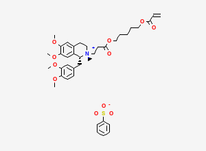 Two-dimensional chemical structure of Cisatracurium EP Impurity O/ cis-Monoacrylate Atracurium (Besylate Salt), CAS 2803857-42-1