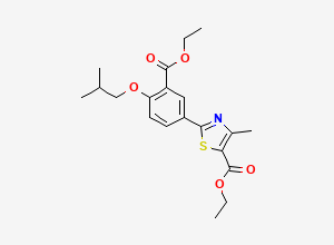Two-dimensional chemical structure of 2,5-Ethyl Acetate Febuxostat, CAS 1643131-93-4