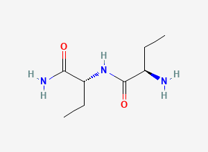 Two-dimensional chemical structure of (R)-2-Amino-N-((R)-1-amino-1-oxobutan-2-yl)butanamide, CAS 1867585-44-1