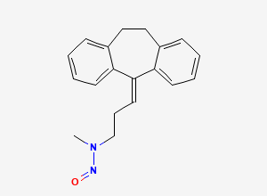 Two-dimensional chemical structure of N-Nitroso Nortriptyline, CAS 55855-42-0