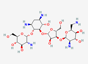 Two-dimensional chemical structure of Paromomycin, CAS 7542-37-2
