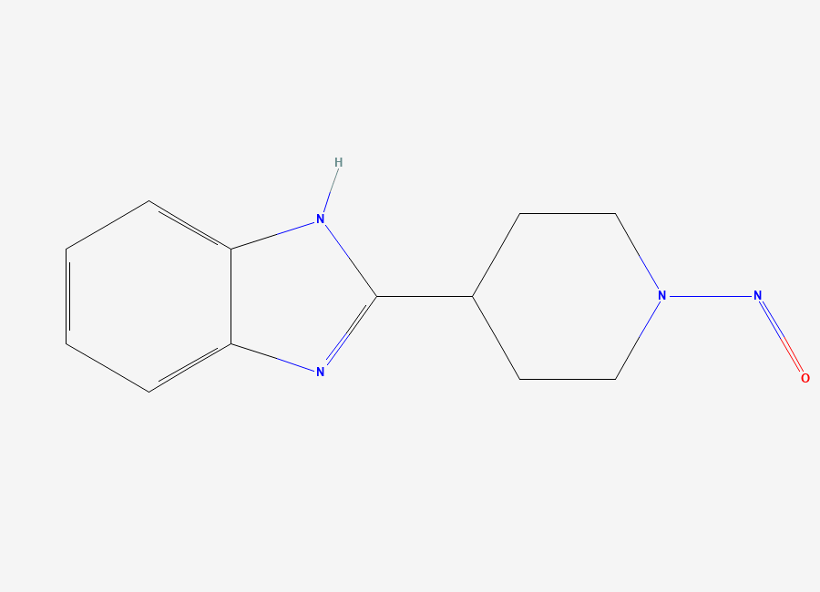 Two-dimensional chemical structure of N Nitroso Bilastine, CAS 2731008-04-9