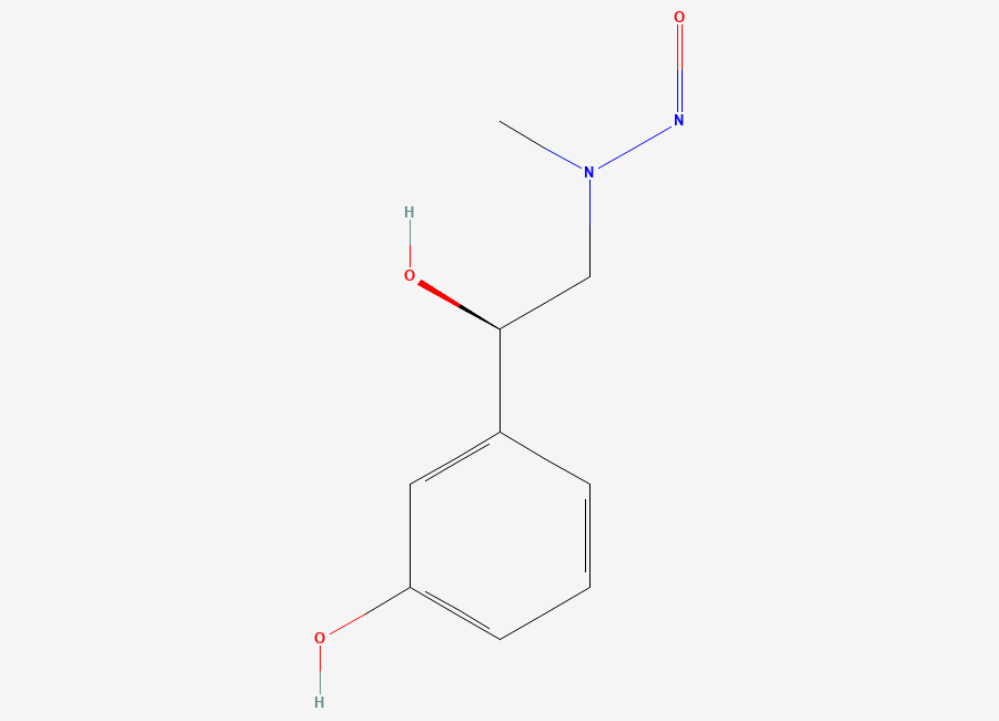 Two-dimensional chemical structure of N-Nitroso Phenylephrine, CAS 78658-64-7