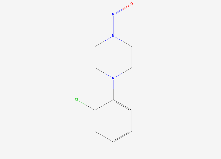 Two-dimensional chemical structure of 1-(2-Chlorophenyl)-4-nitrosopiperazine, CAS 2221987-86-4