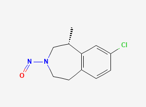 Two-dimensional chemical structure of N-Nitroso Lorcaserin, CAS 2518136-84-8