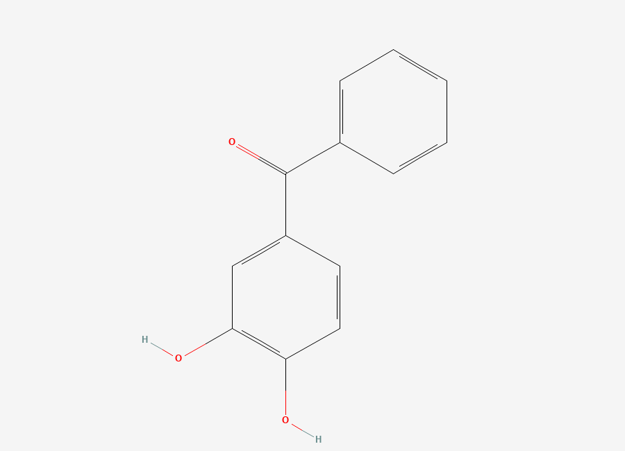 Two-dimensional chemical structure of 3,4-Dihydroxybenzophenone