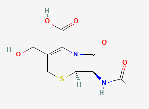 Two-dimensional chemical structure of (6R,7R)-7-acetamido-3-(hydroxymethyl)-8-oxo-5-thia-1-azabicyclo[4.2.0]oct-2-ene-2-carboxylic acid