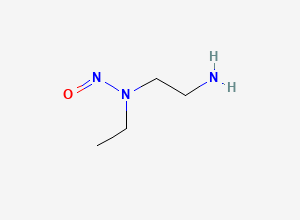 Two-dimensional chemical structure of N-(2-aminoethyl)-N-ethylnitrous amide, CAS 2680539-26-6