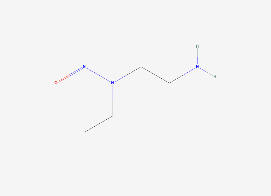 Two-dimensional chemical structure of N-(2-aminoethyl)-N-ethylnitrous amide, CAS 2680539-26-6